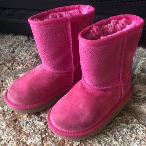 Kids Ugg boots pink with sparkles